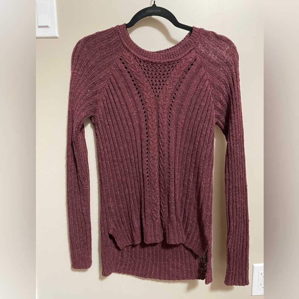 Burgundy Knit Sweater